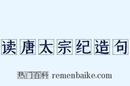 读唐太宗纪造句是什么意思的图片